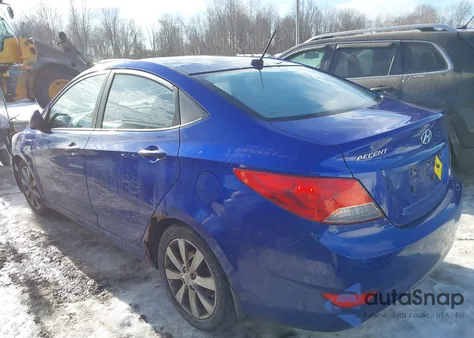 2013 Hyundai Accent Gls z USA, uszkodzony, nr VIN KMHCU4AE8DU424944
